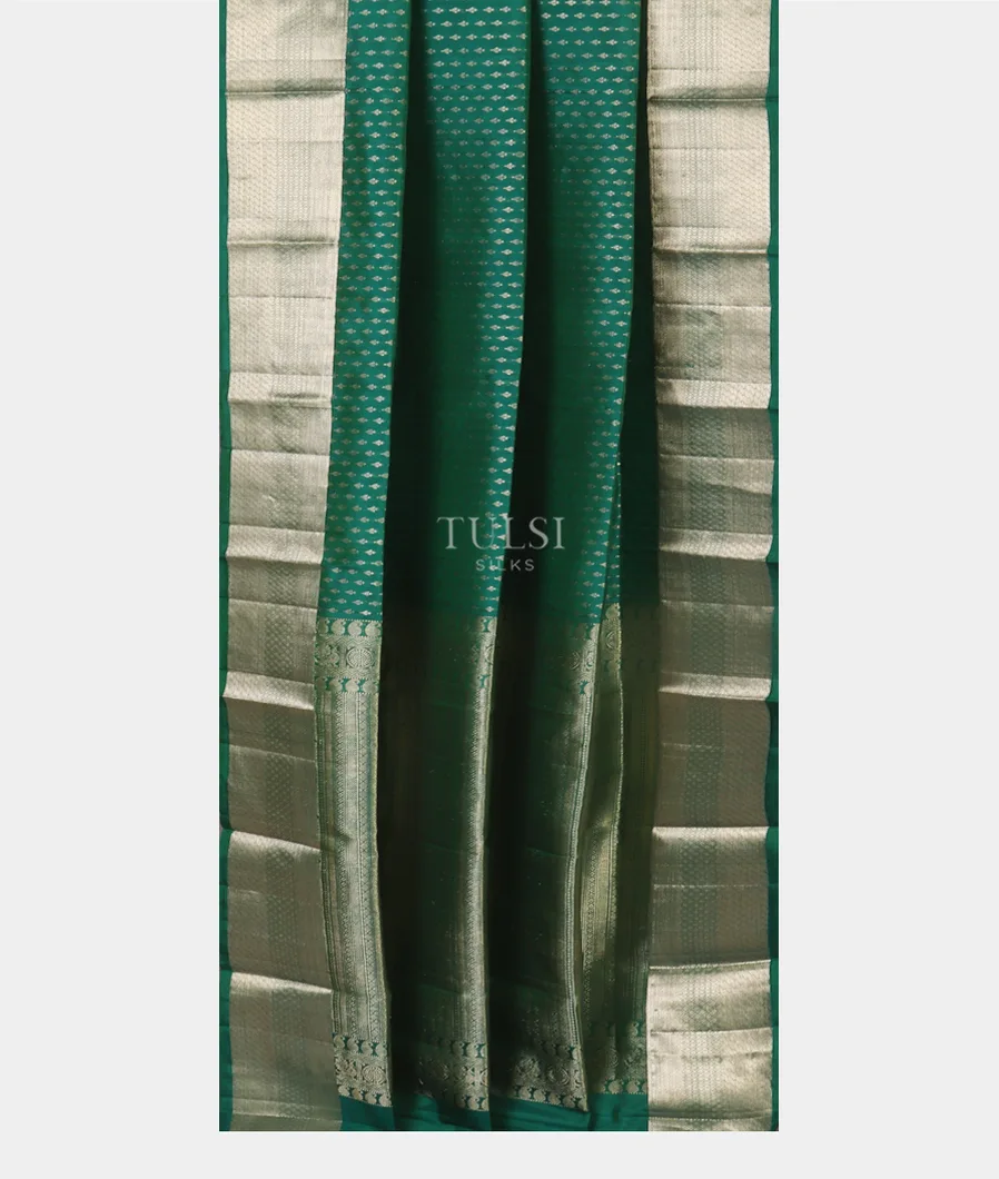 Bluish Green Kanjivaram Silk Saree T5308812