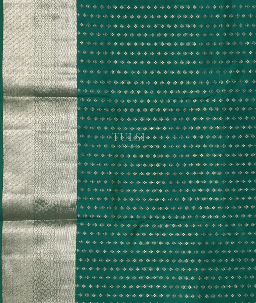Bluish Green Kanjivaram Silk Saree T5308813