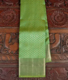 Yellowish Green Kanjivaram Silk Saree T5368341