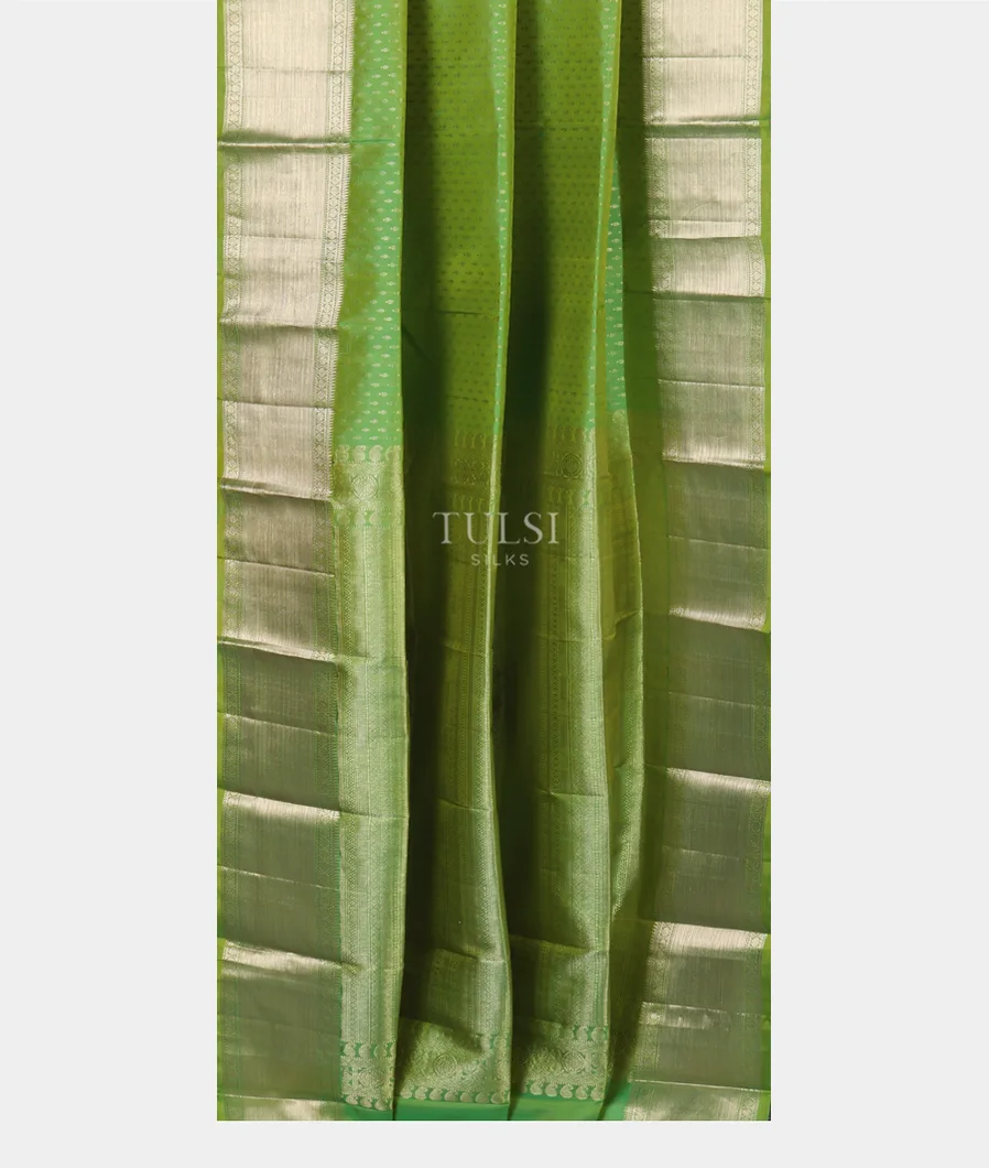 Yellowish Green Kanjivaram Silk Saree T5368342
