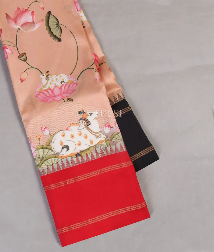 Pink Printed Soft Silk Saree T535197-image