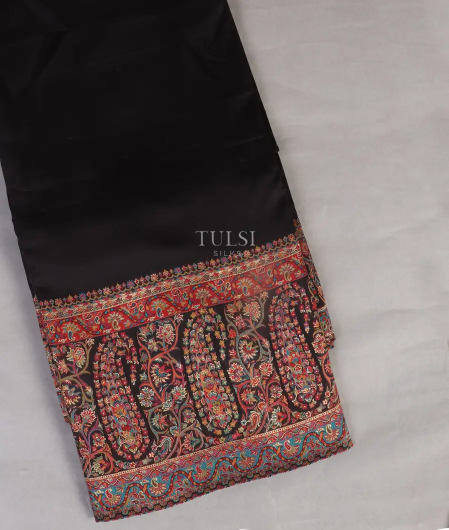 Black Kashmir Kani Silk Saree T529875-image