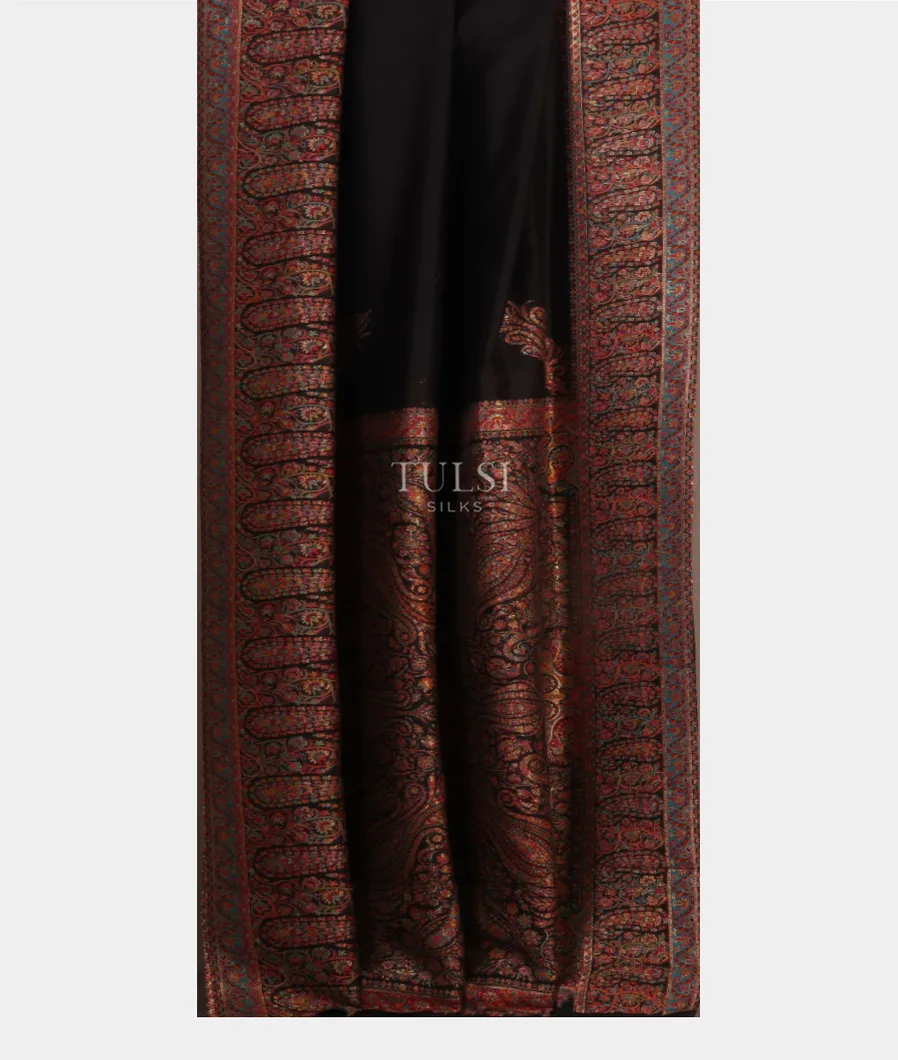 Black Kashmir Kani Silk Saree T5298752
