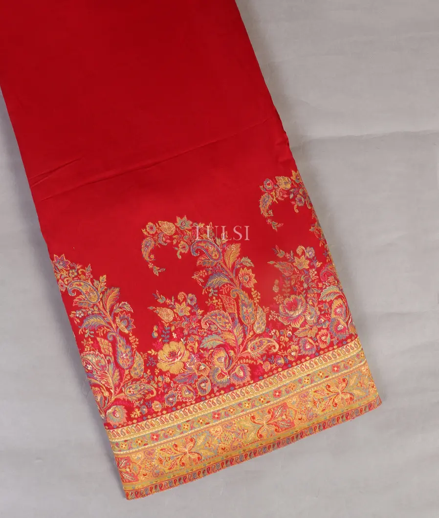 Red Kashmir Kani Silk Saree T529888-image