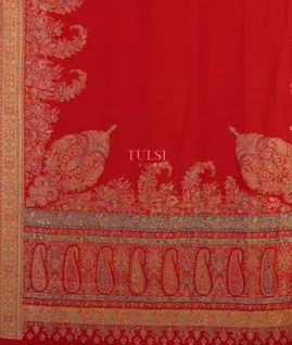 Red Kashmir Kani Silk Saree T5298884