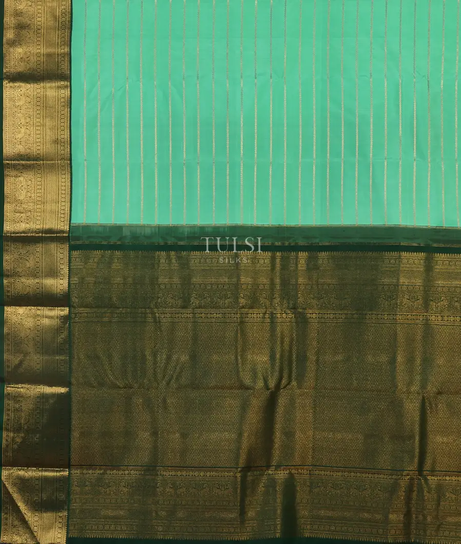 Aqua Green Kanjivaram Silk Saree T5365394