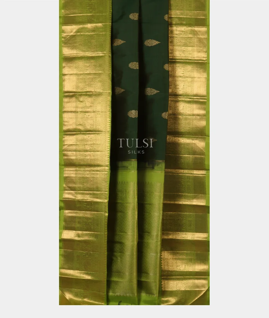 Bottle Green Kanjivaram Silk Saree T5395772