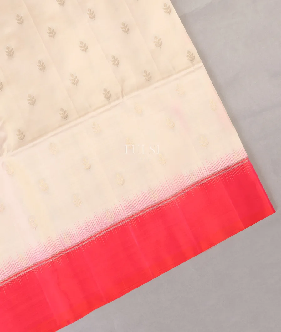 Off-White Soft Silk Saree T538807-image