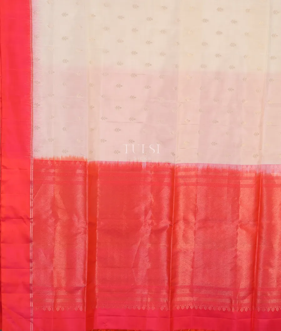 Off-White Soft Silk Saree T5388074