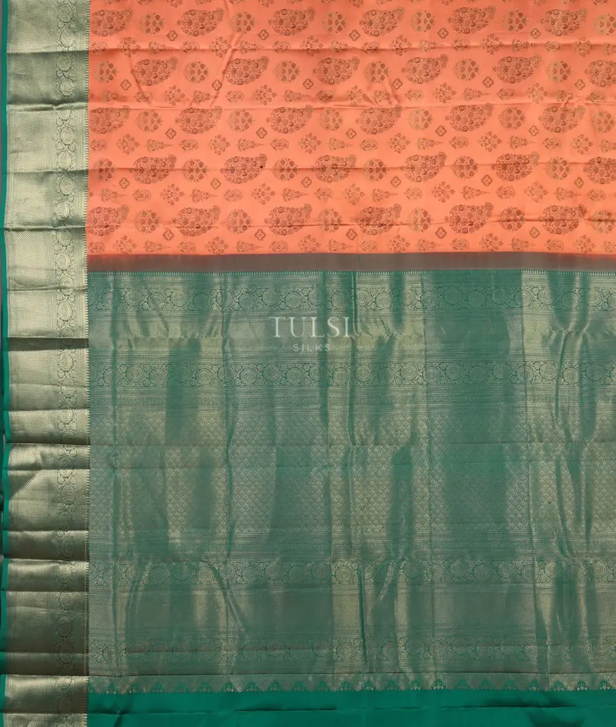Peach Soft Silk Saree T5412364