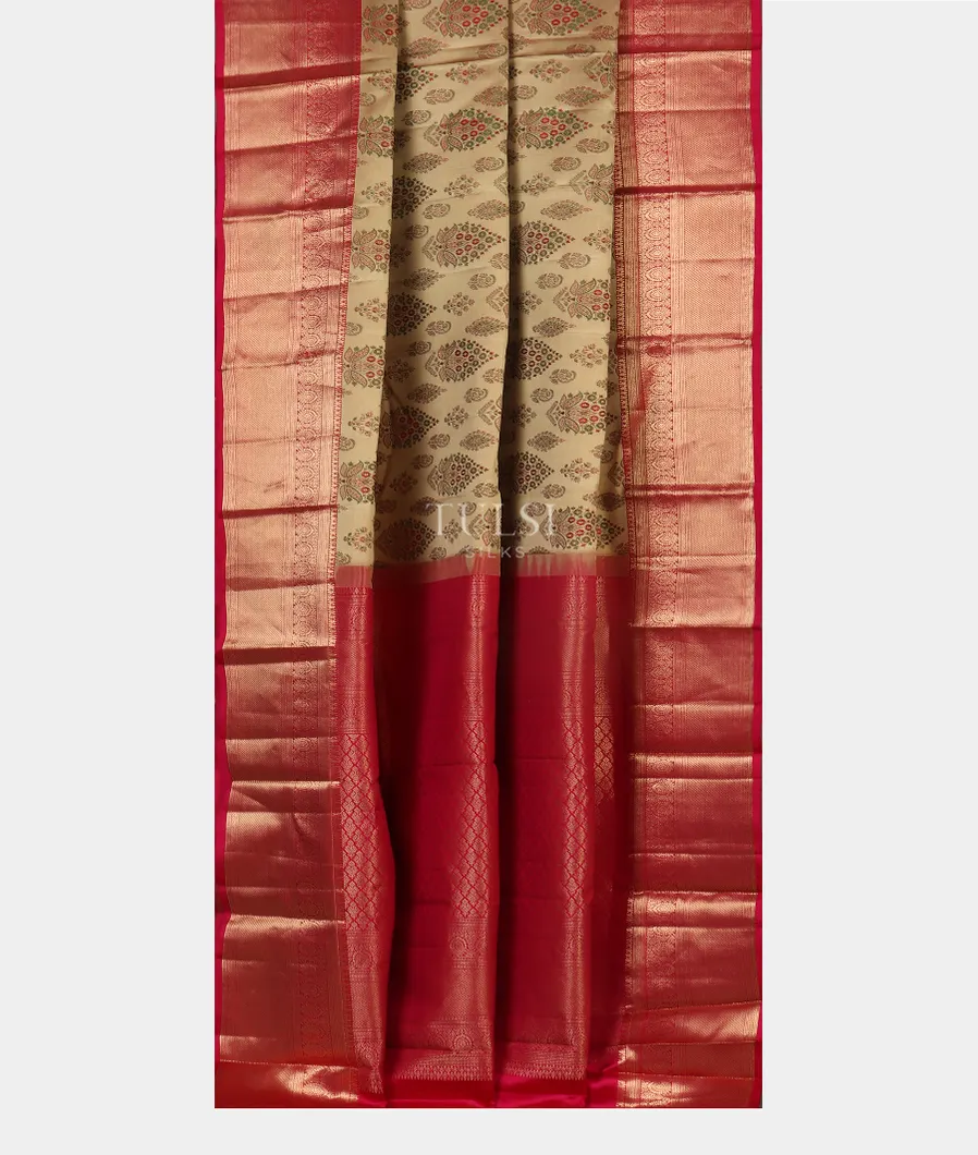 Beige Soft Silk Saree T5388382