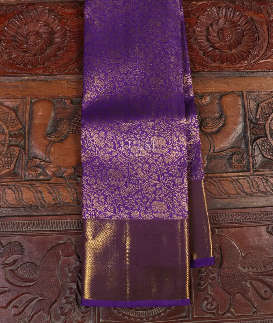 Purple Kanjivaram Silk Saree T537048-image