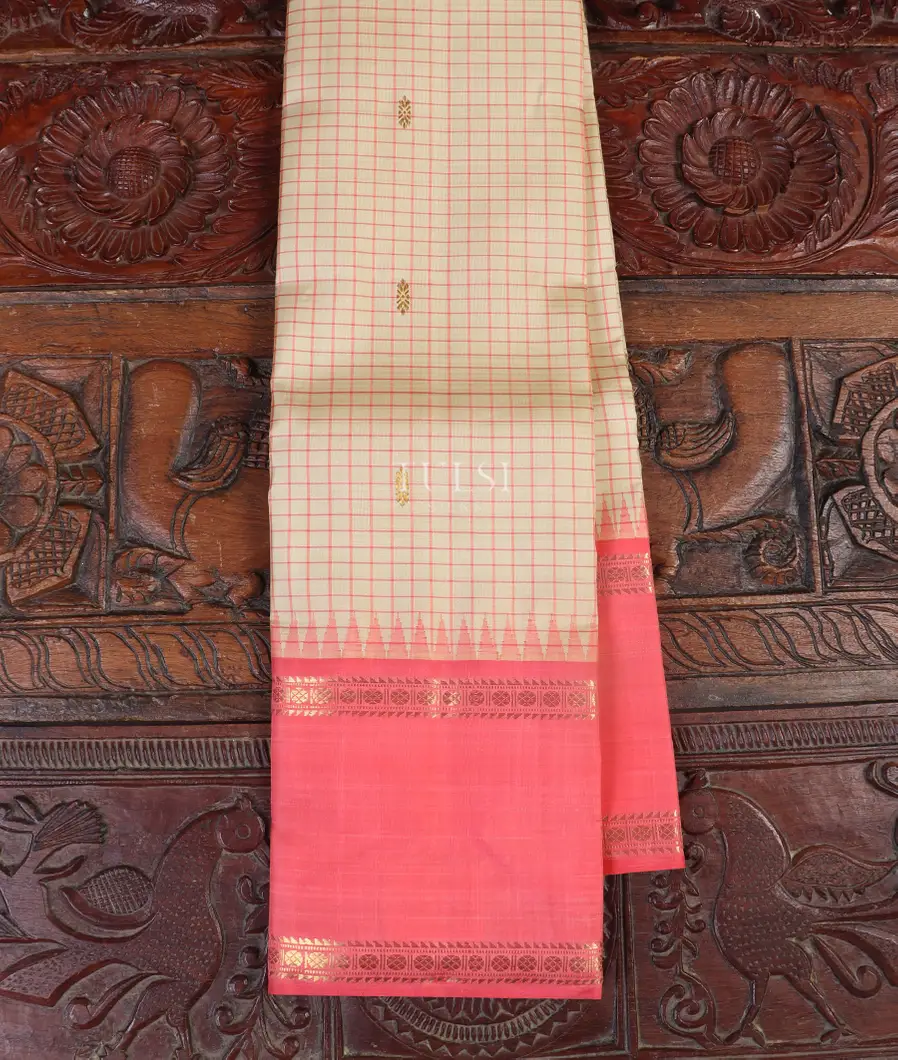 Beige Kanjivaram Silk Saree T532996-image