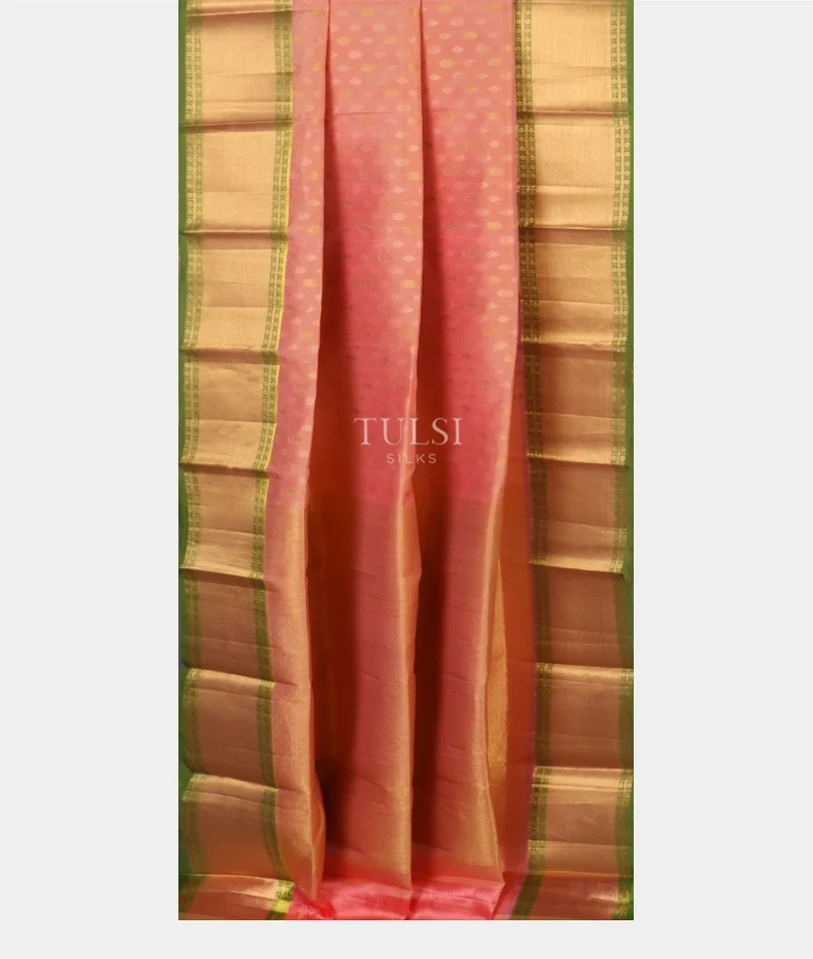 Peach Soft Silk Saree T5358212