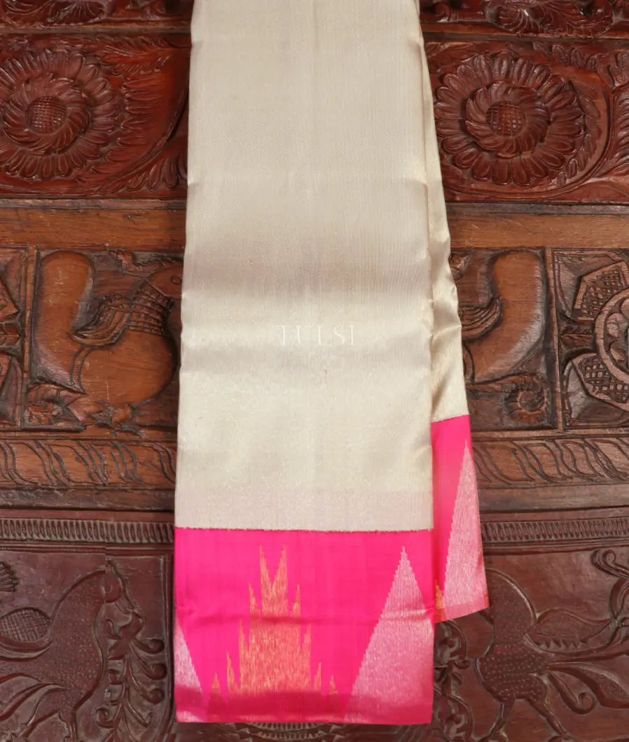 White Kanjivaram Silk Saree T496055-image