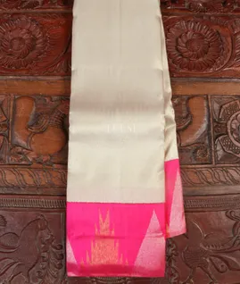 White Kanjivaram Silk Saree T4960551
