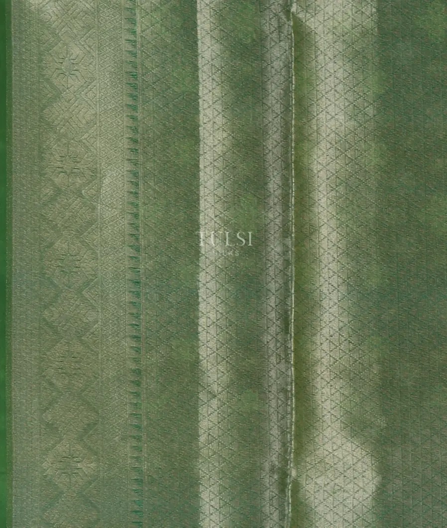 Green Banaras Organza Saree T5224613