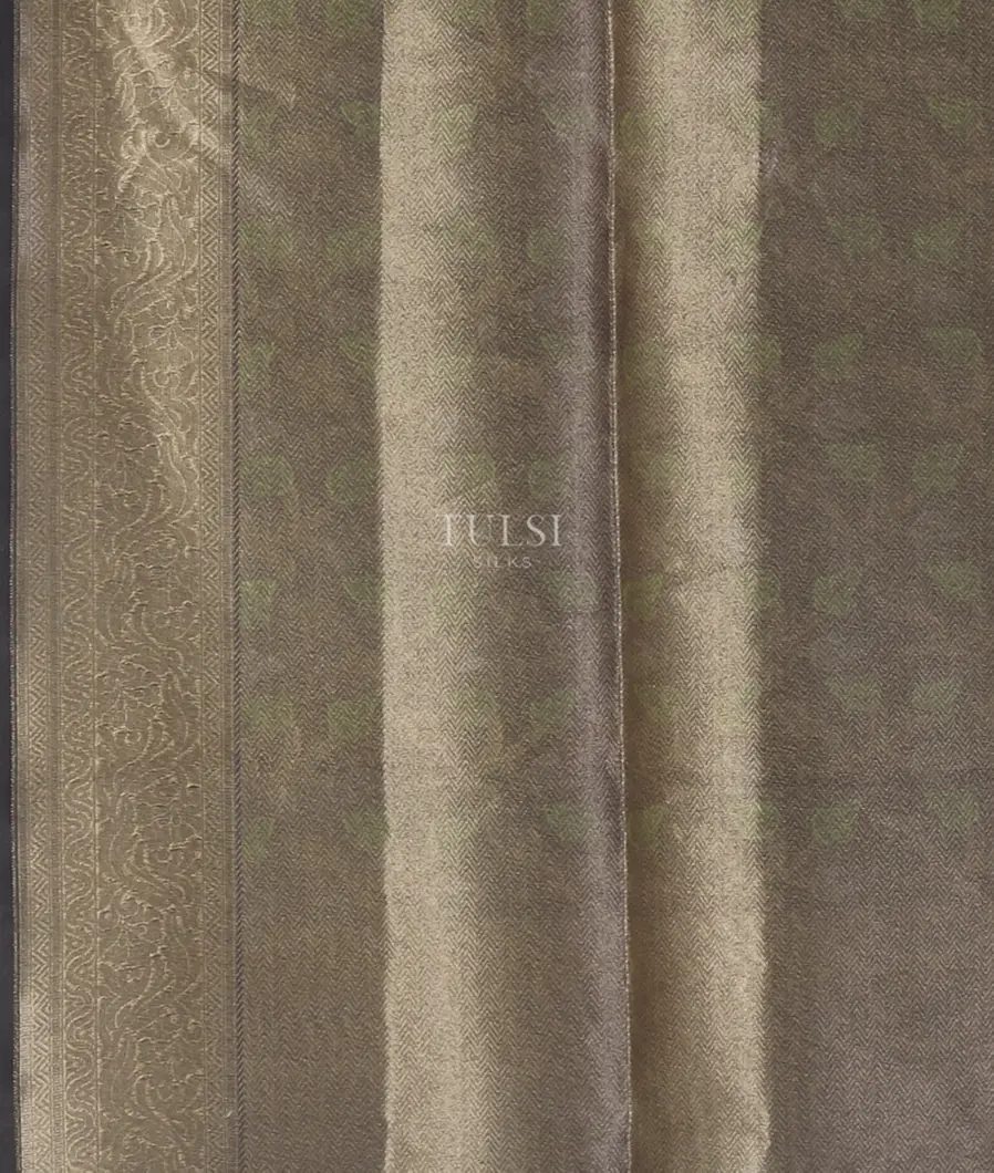 Grey Banaras Organza Saree T5333533