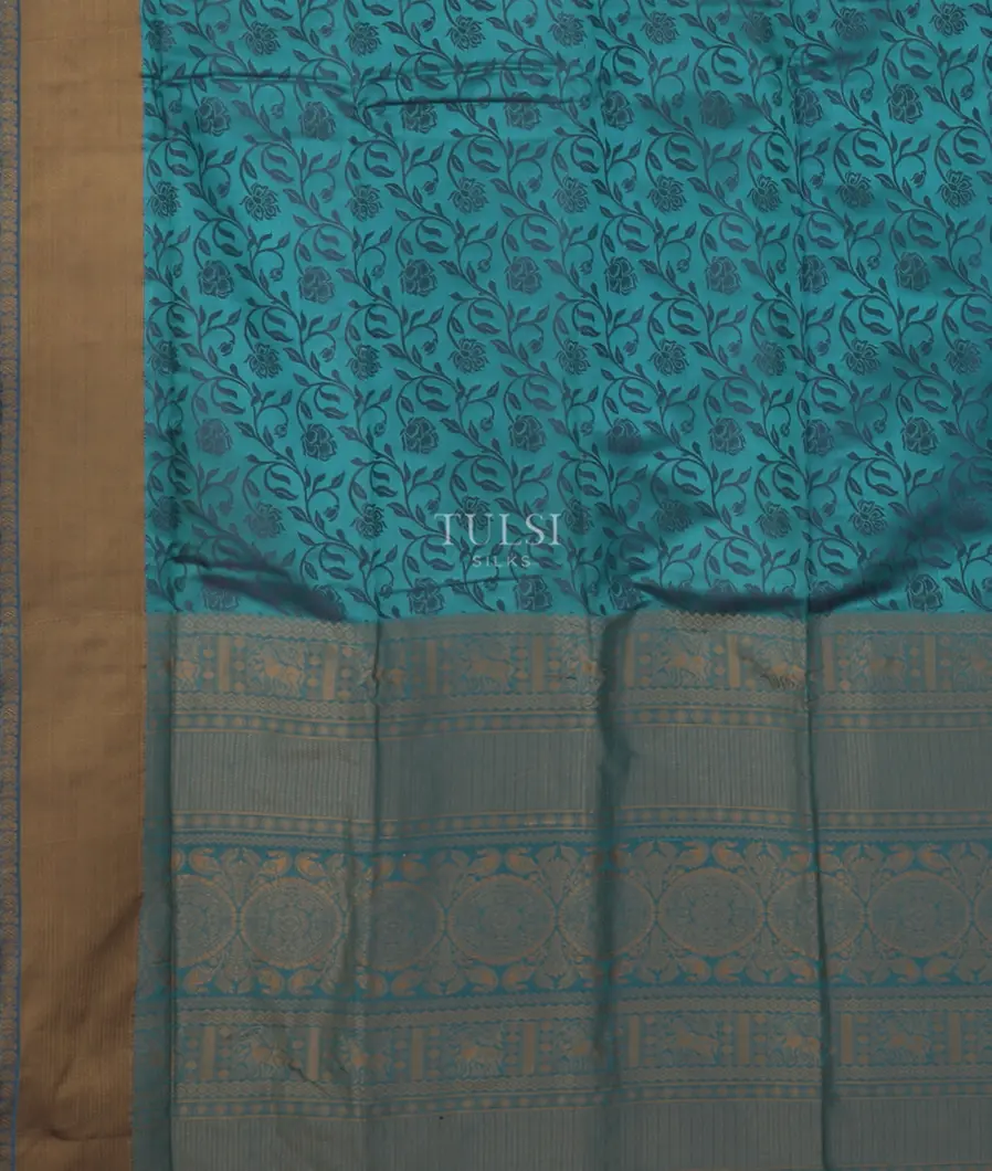 Blue Soft Silk Saree T5402464
