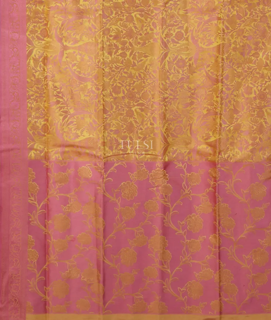 Yellow Soft Silk Saree T5402594