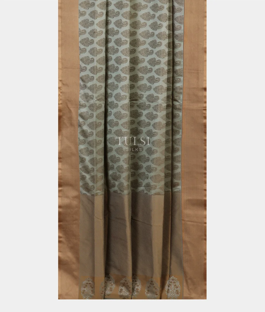 Bluish Grey Soft Silk Saree T5402452