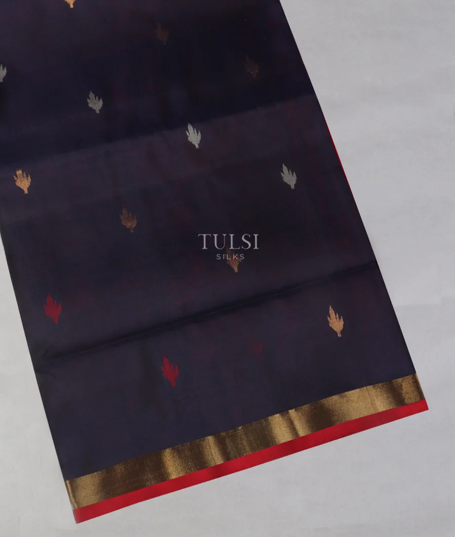 Midnight Blue Uppada Silk Saree T535233-image