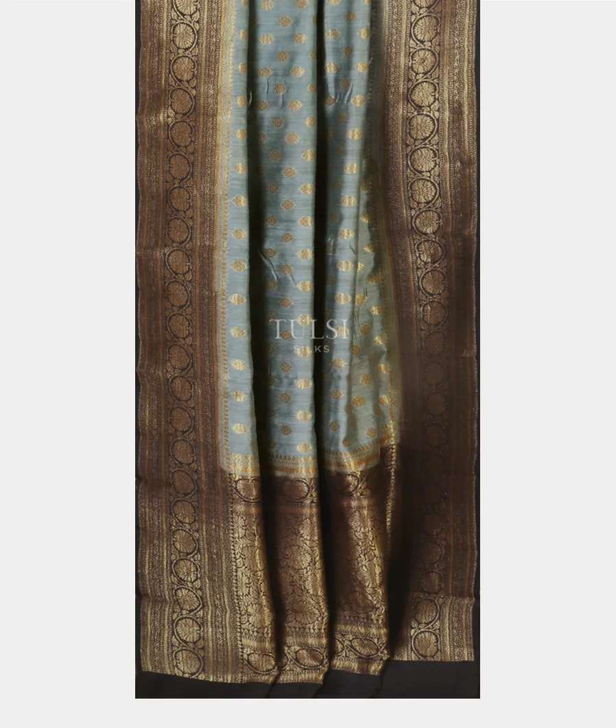 Blue Banaras Tussar Saree T5379062