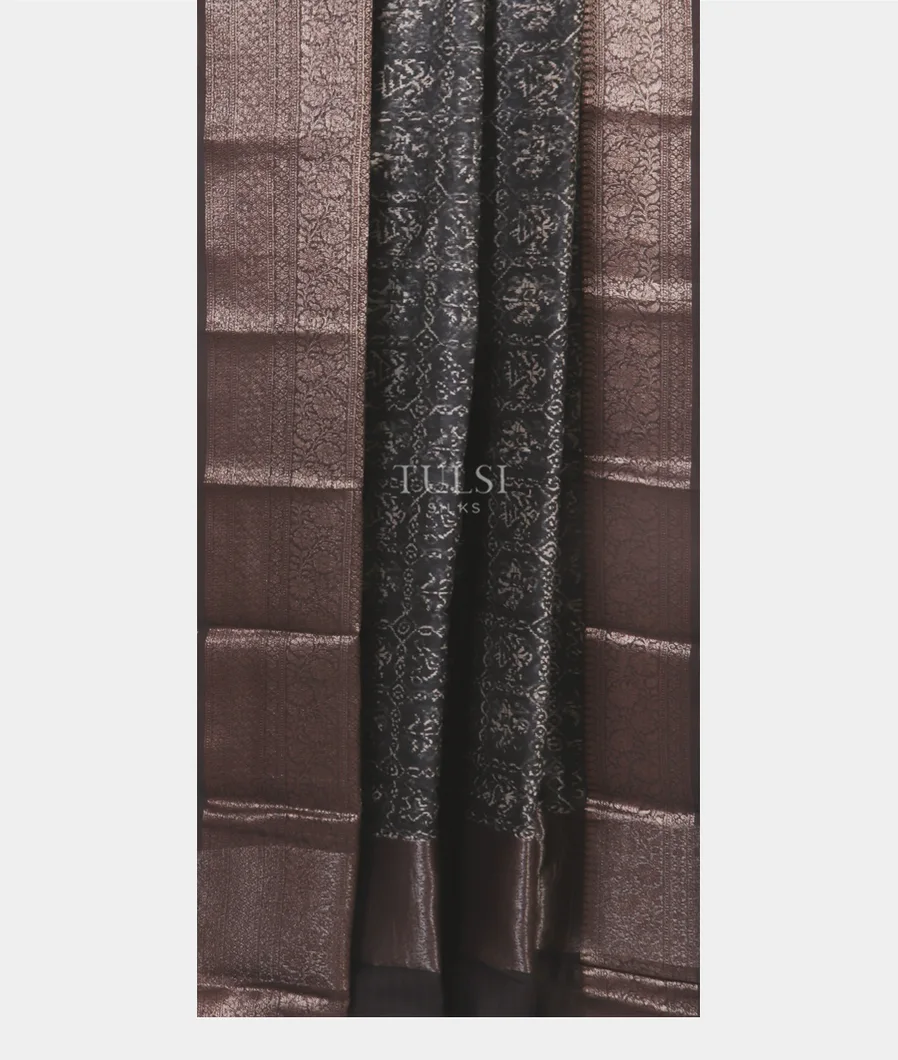 Black Soft Printed Cotton Saree TT5082212