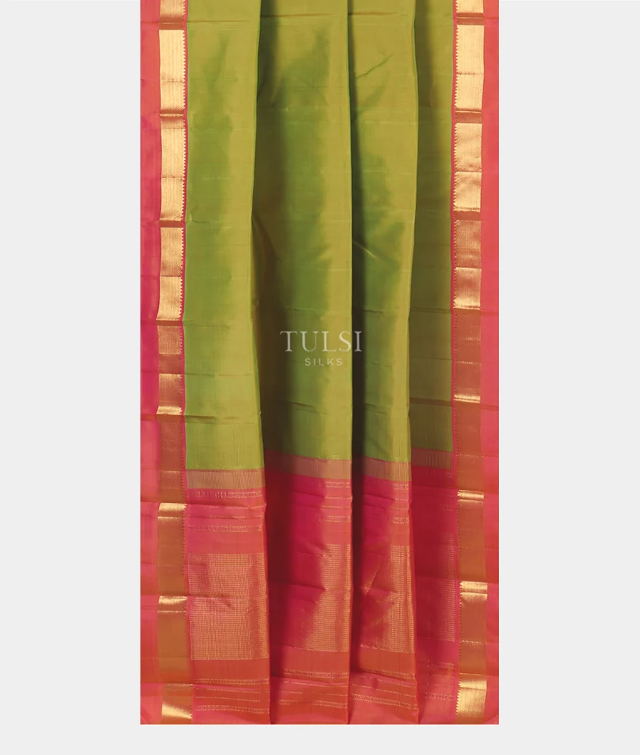 Yellowish Green Kanjivaram Silk Saree T5385892