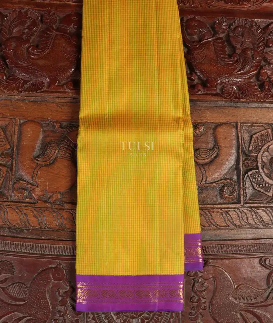 Yellow And Green Kanjivaram Silk Saree T539484-image