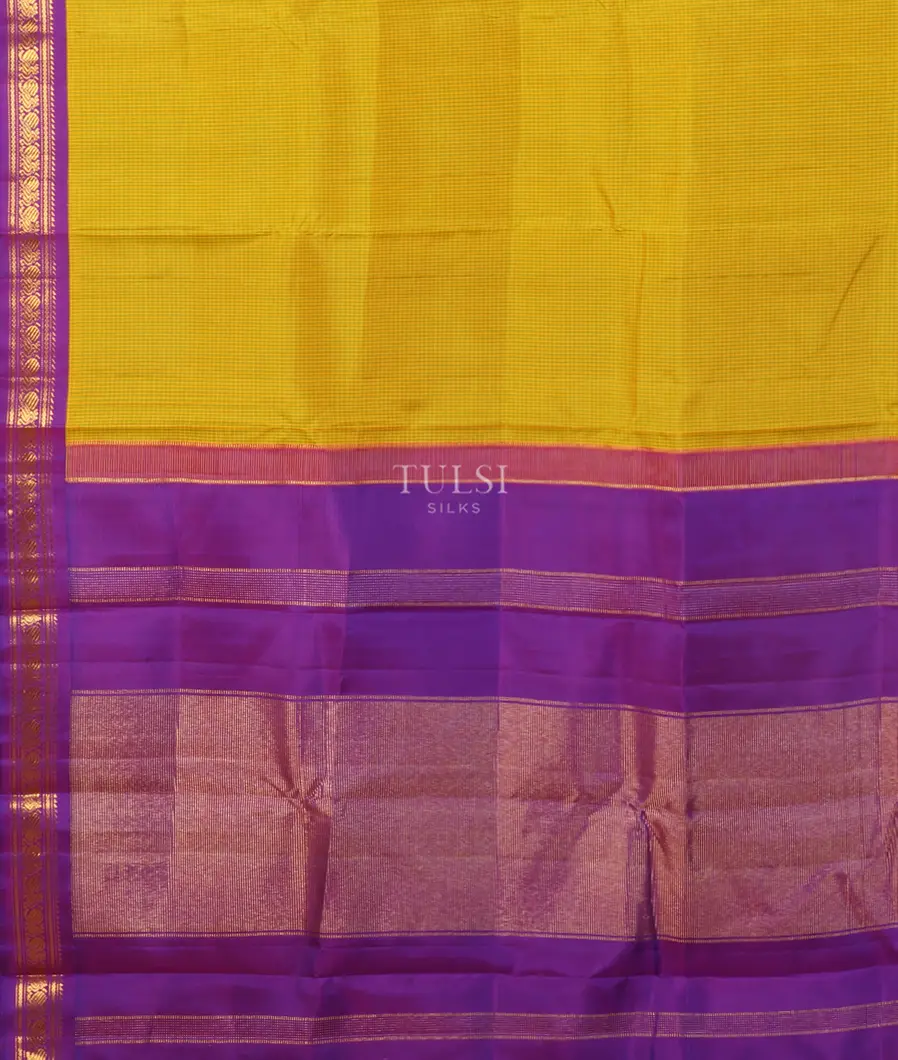 Yellow And Green Kanjivaram Silk Saree T5394844