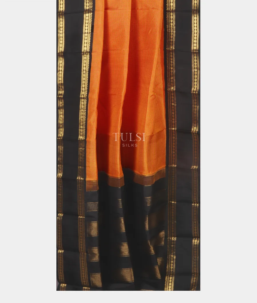 Yellow And Red Kanjivaram Silk Saree T5386752