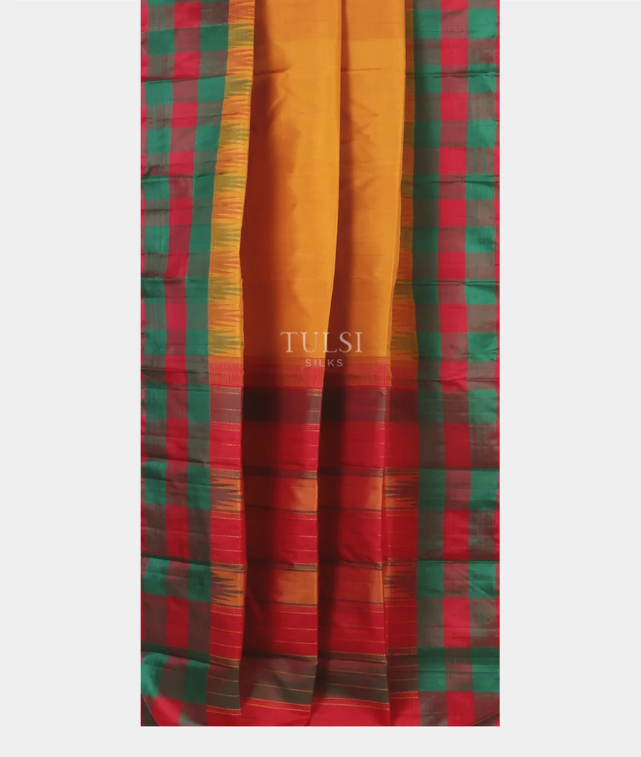 Yellow Kanjivaram Silk Saree T5385942