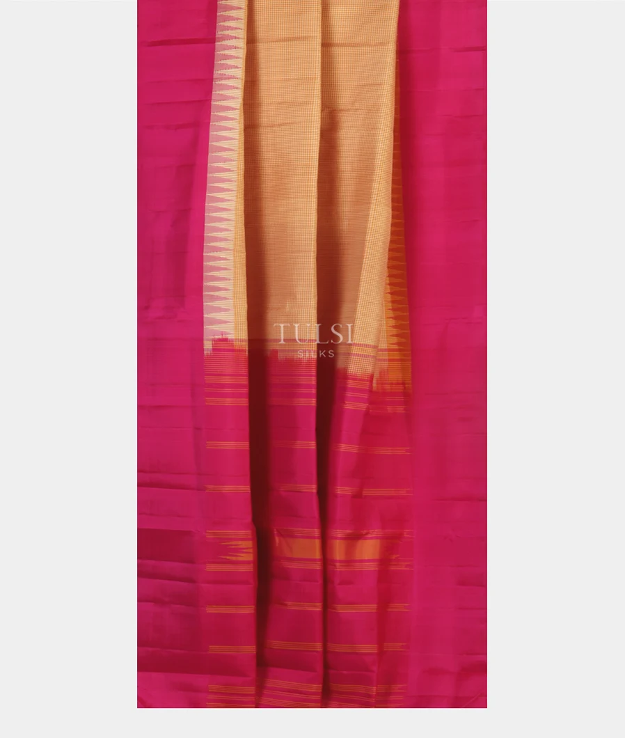 Beige And Off - White Kanjivaram Silk Saree T5287182