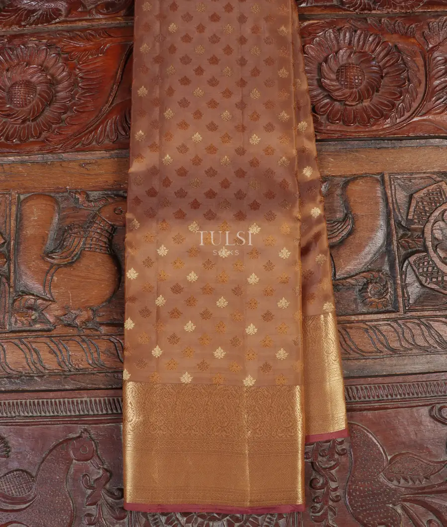 Brown Soft Silk Saree T489123-image