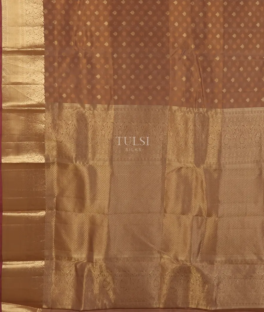 Brown Soft Silk Saree T4891234