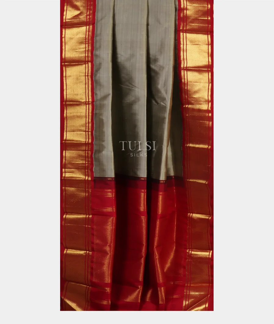 Grey Kanjivaram Silk Saree T5395622