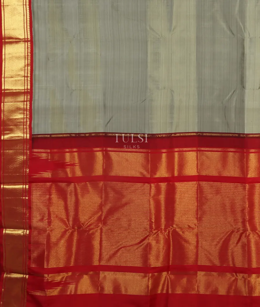 Grey Kanjivaram Silk Saree T5395624