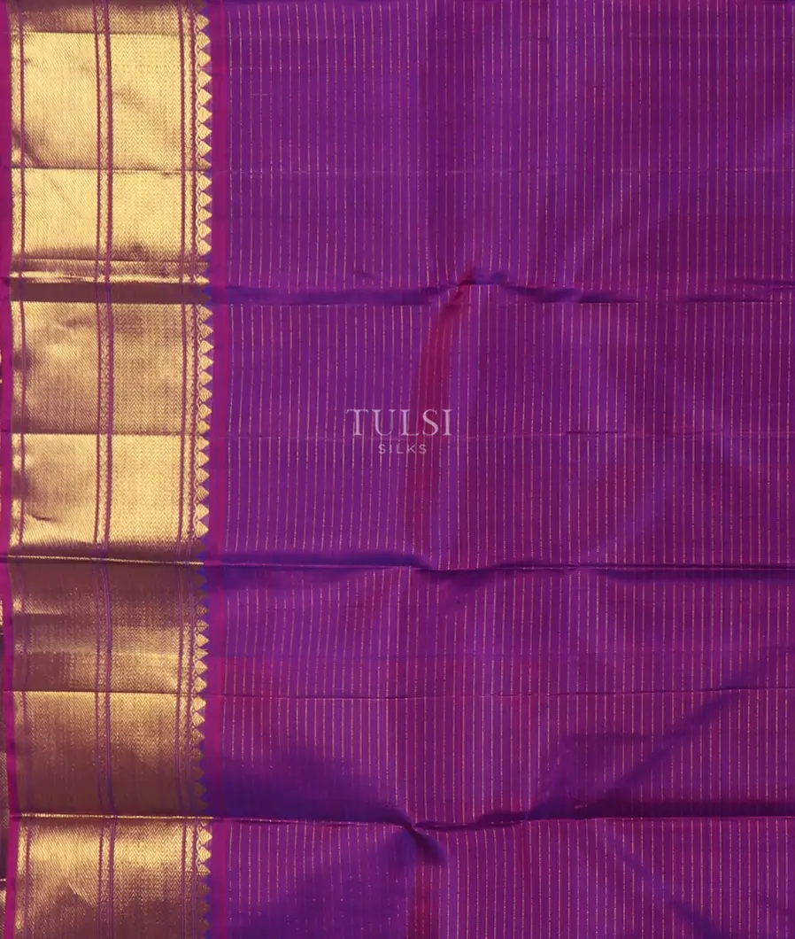 Peacock Blue Kanjivaram Silk Saree T5394803
