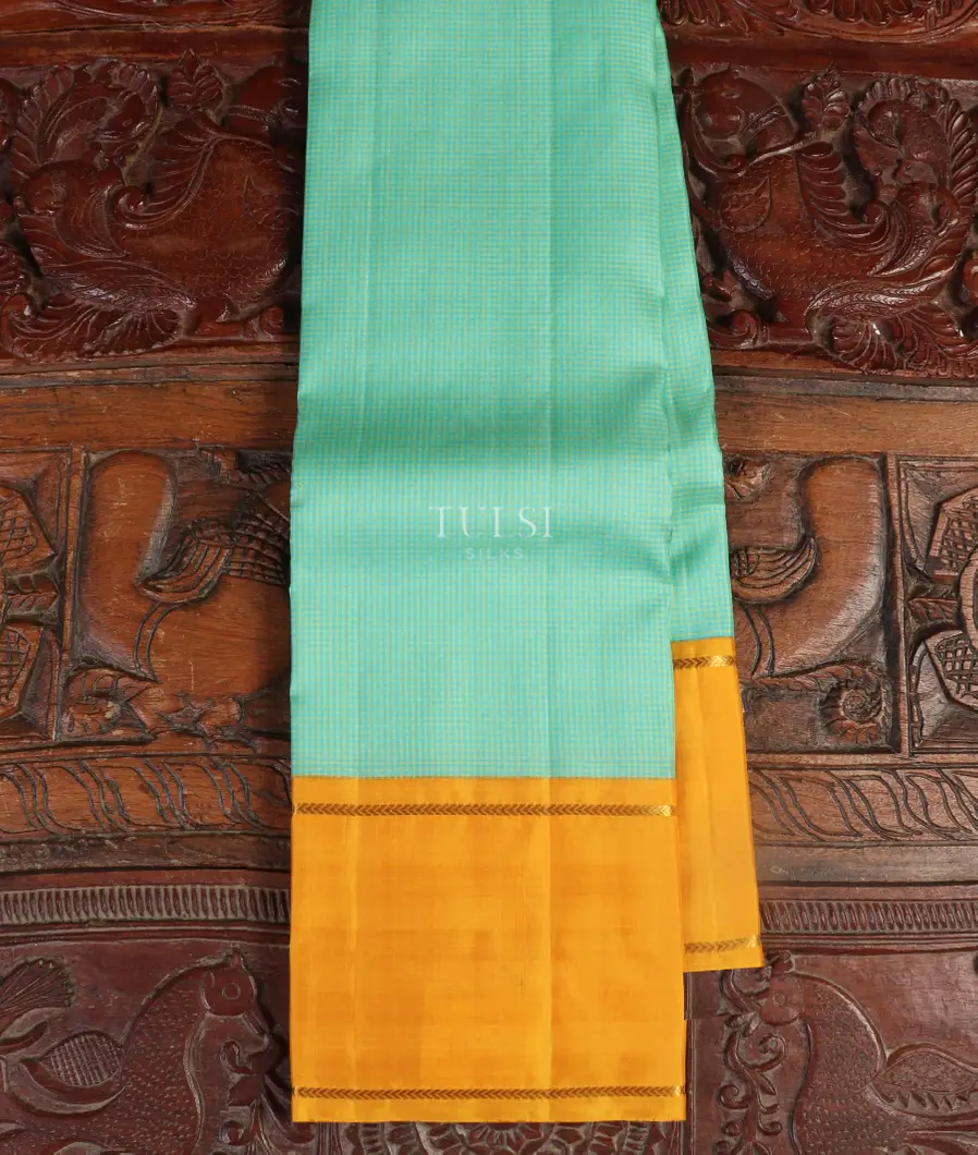 Blue And Green Kanjivaram Silk Saree T538558-image