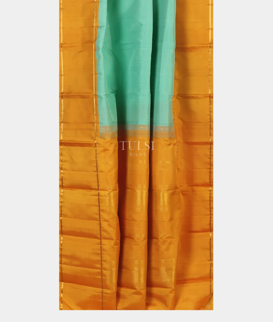 Blue And Green Kanjivaram Silk Saree T5385582