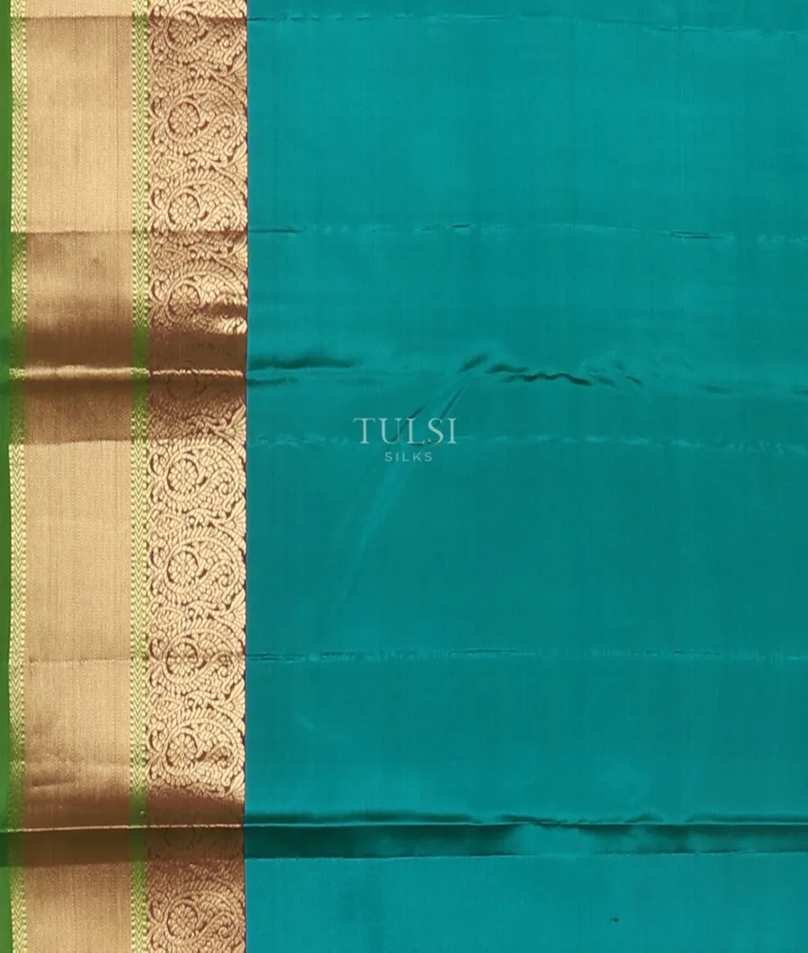 Bluish Green Soft Silk Saree T4498113