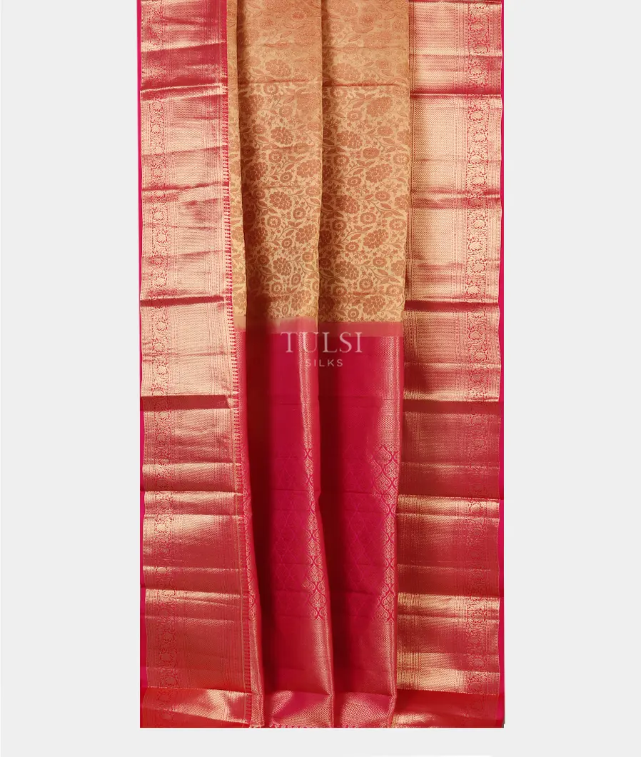 Beige Soft Silk Saree T5412492