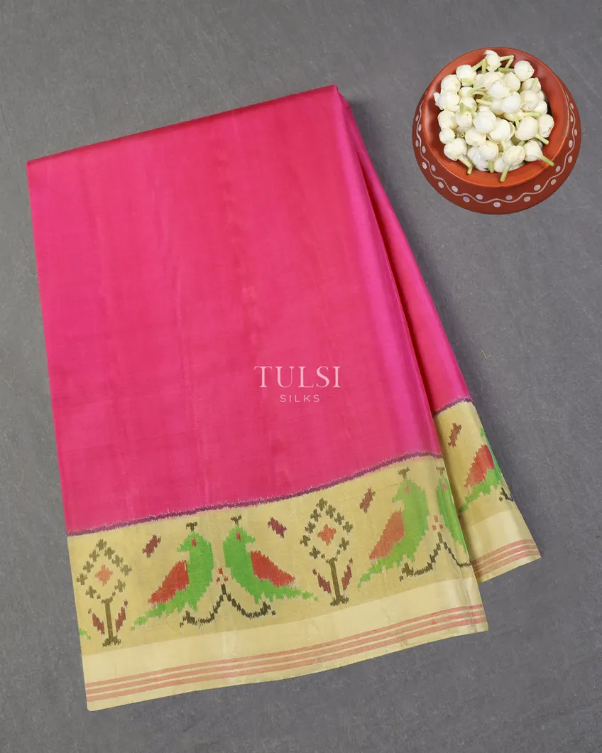 Pink Patola Silk Saree T538863-image