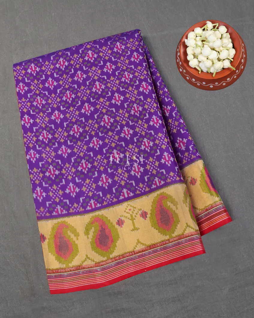 Violet Patola Silk Saree T538873-image