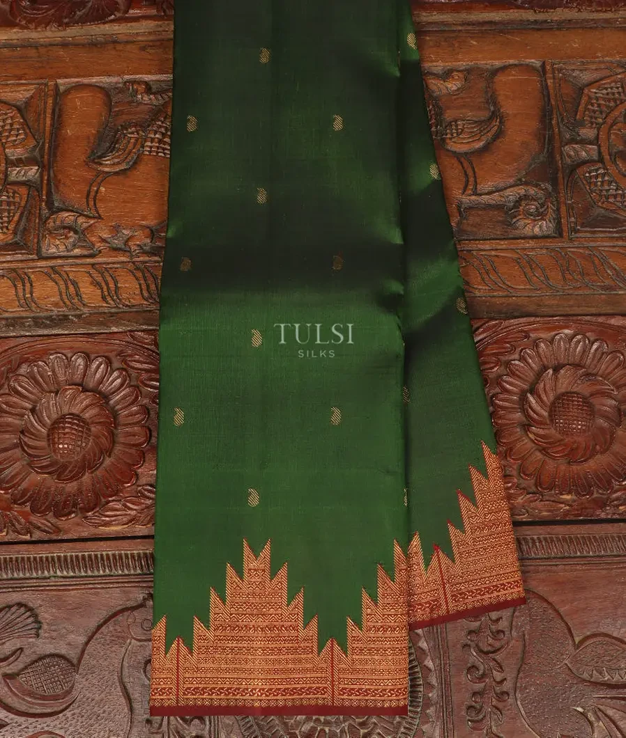 Bottle Green Kanjivaram Silk Saree T538569-image