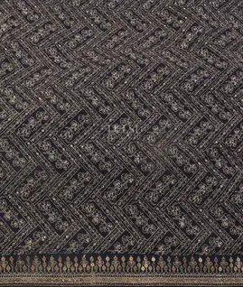 Blue Kora Tissue Organza Embroidery Saree T5316553