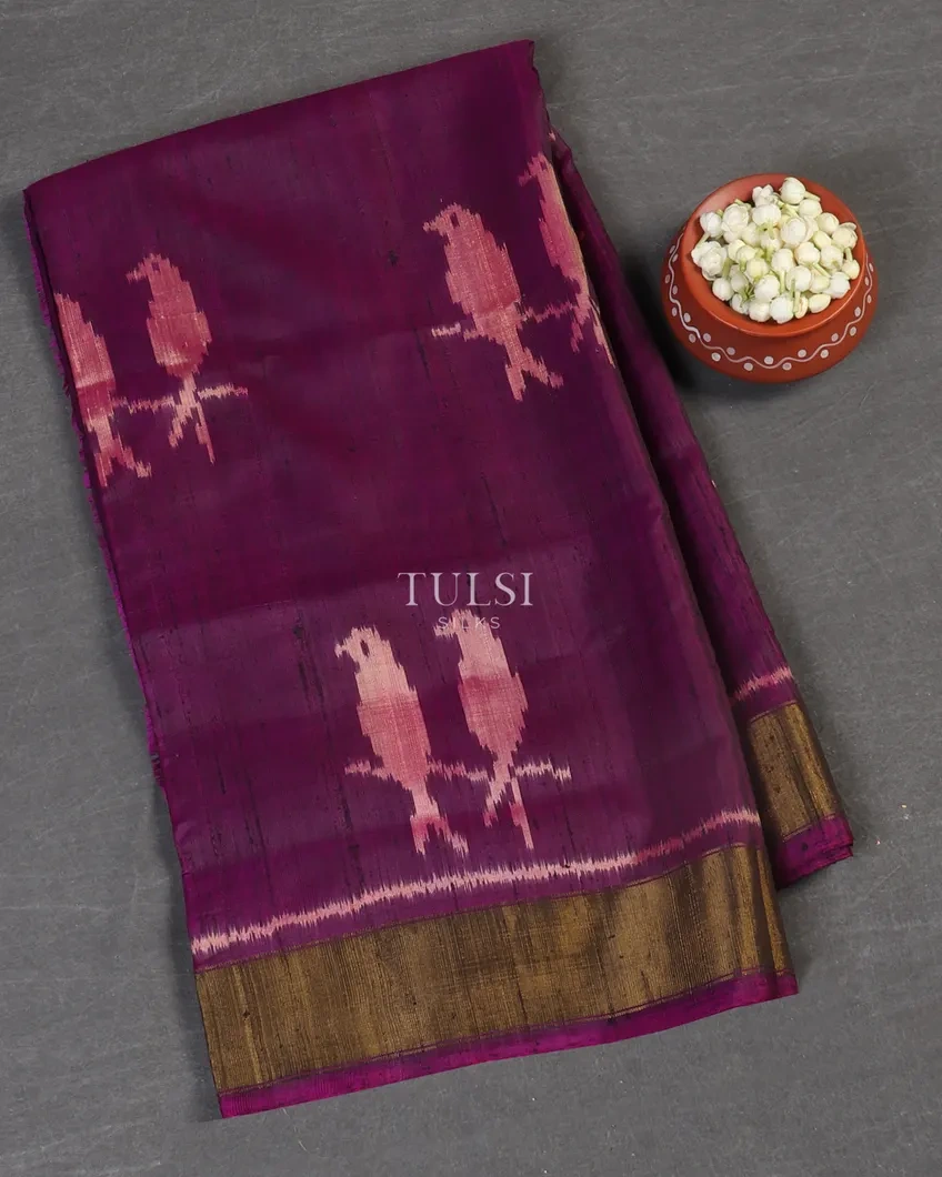 Purple Patola Silk Saree T544904-image