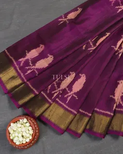Purple Patola Silk Saree T5449042