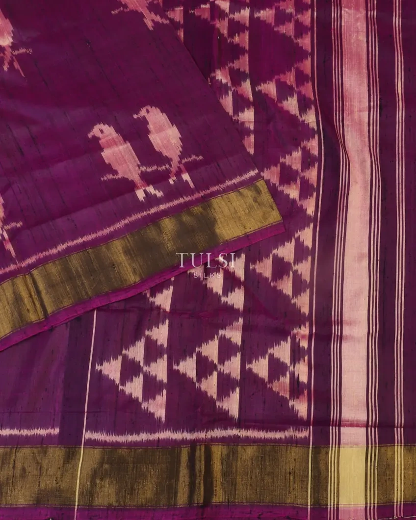 Purple Patola Silk Saree T5449044